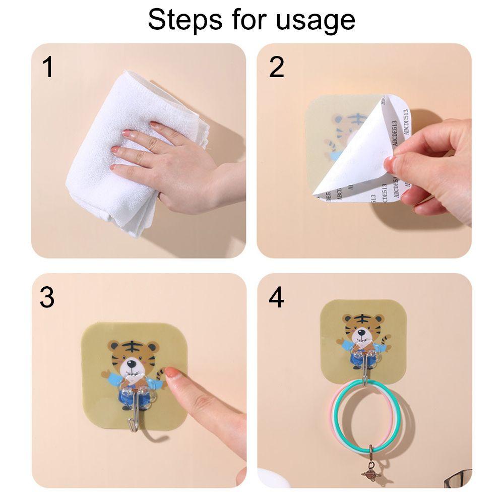 Móc Treo Đồ Dán Tường Không Cần Đục Lỗ Màu Sắc Ngẫu Nhiên