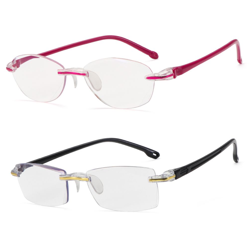 Mắt Kính Đọc Sách Siêu Nhẹ Gọng Kim Loại Màu Xanh Dương Thời Trang Cho Nam Và Nữ