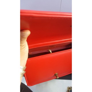Túi boy size 25 khoá đồng da bóng