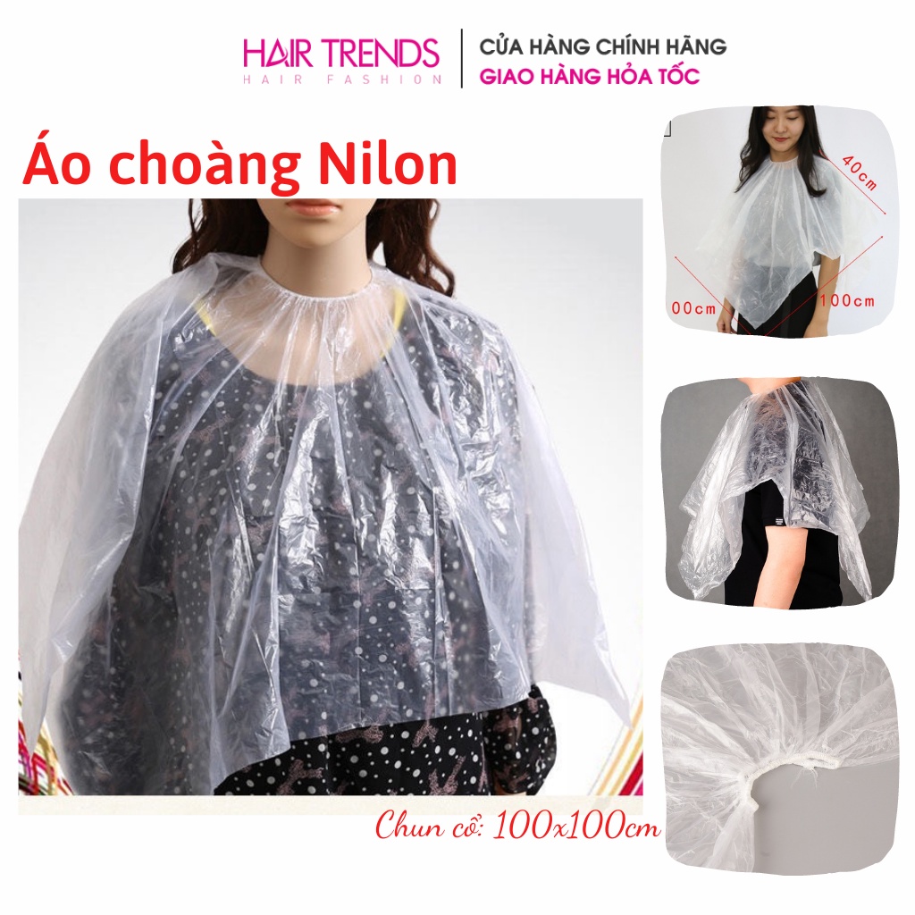 Áo Choàng Nilon Hỗ Trợ Nhuộm Tóc-Hấp Tóc-Làm Hoá Chất Dùng 1 Lần Siêu Tiện Lợi