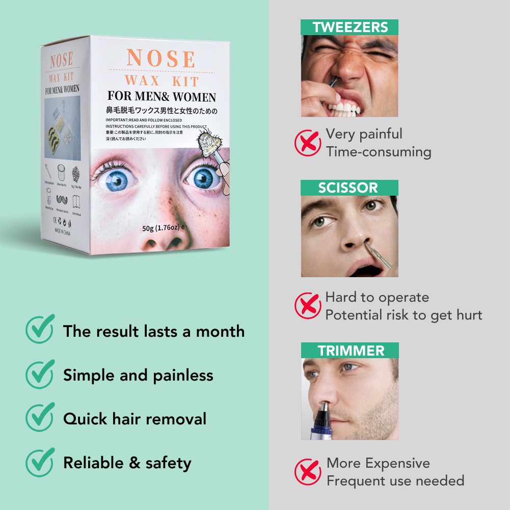 Bộ Sáp Tẩy Lông Mũi Kèm Phụ Kiện Tiện Dụng