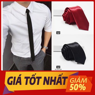 Cà vạt lụa 5cm dành cho học sinh, cavat kỷ yếu, caravat công sở nam, cà vạt đồng phục giá rẻ