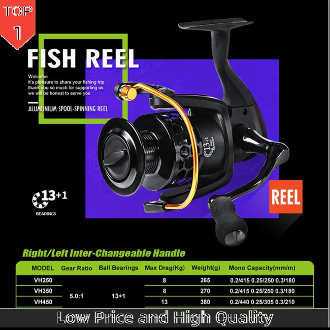 spinning reel fishing metall metall Máy Câu Cá Kim Loại 13 + 1 Chất Lượng Cao