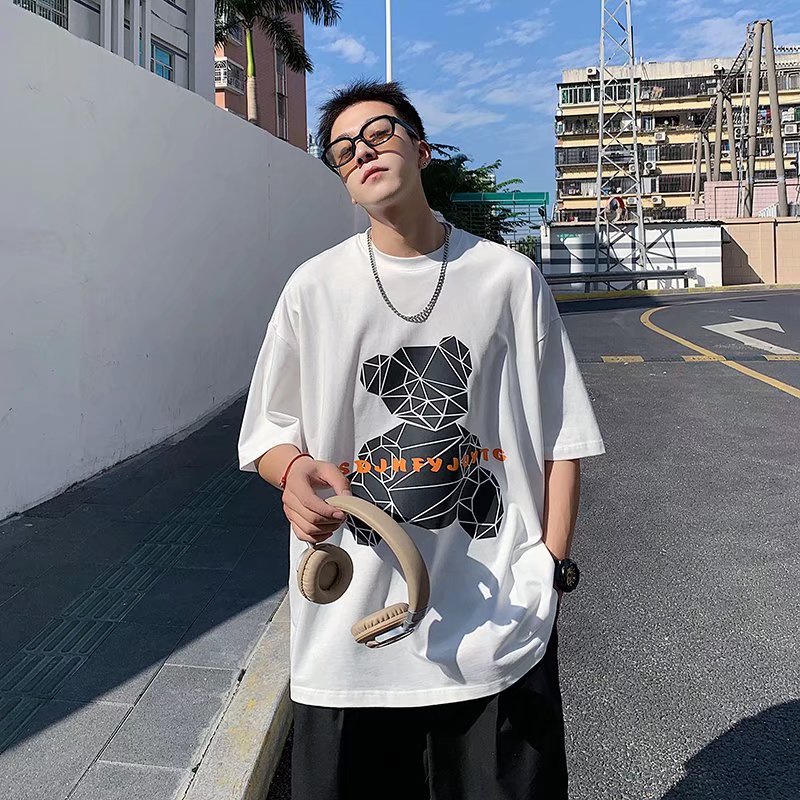 Áo Thun Tay Ngắn Dáng Rộng In Họa Tiết Hoạt Hình Phong Cách Nhật Bản Thời Trang Mùa Hè Cho Nam Và Nữ