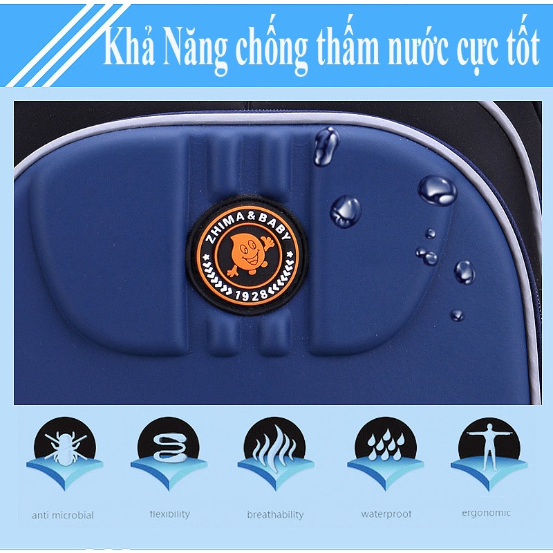 [DÒNG CAO CẤP] Cặp sách học sinh, balo ĐI HỌC thời trang ZMBABY chống thấm chất đẹp, Balo chống gù lưng cho bé