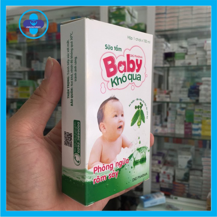 Tắm rôm sẩy hiệu quả cho bé Baby Khổ Qua 100ml