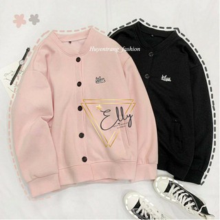 Áo khoác nỉ bomber form rộng