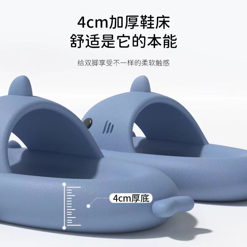 Dép Sandal Khử Mùi Chống Trượt Kháng Khuẩn Hình Cá Mập Hoạt Hình Cao Cấp Phong Cách Mới Dành Cho Bạn Nữ