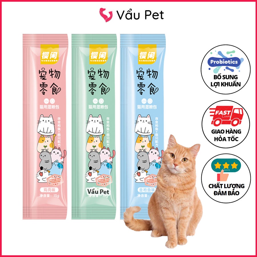 Súp Thưởng Cho Mèo Shizuka Thanh 15g - Súp Thưởng Mèo Vẩu Pet Shop