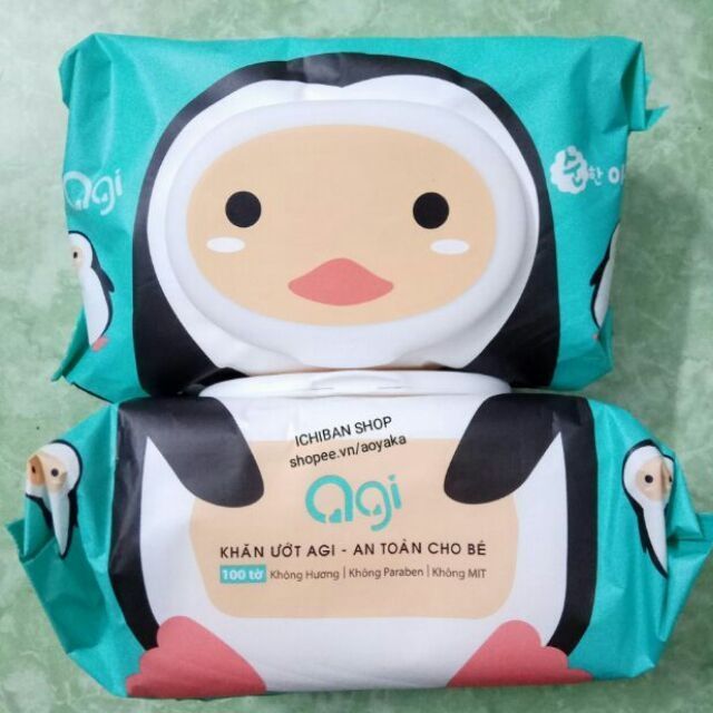 Giấy ướt không mùi Agi 100 tờ mẫu mới