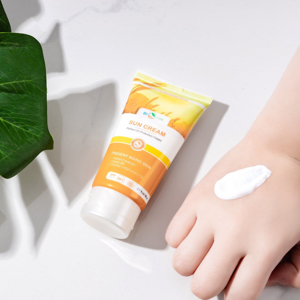 [Mã SKAMA8 giảm 8% đơn 300K] Kem Chống Nắng BIOCOS Sun Cream SPF50+ Bảo Vệ Khỏi Tia UV PA+++ Dưỡng Ẩm 80g