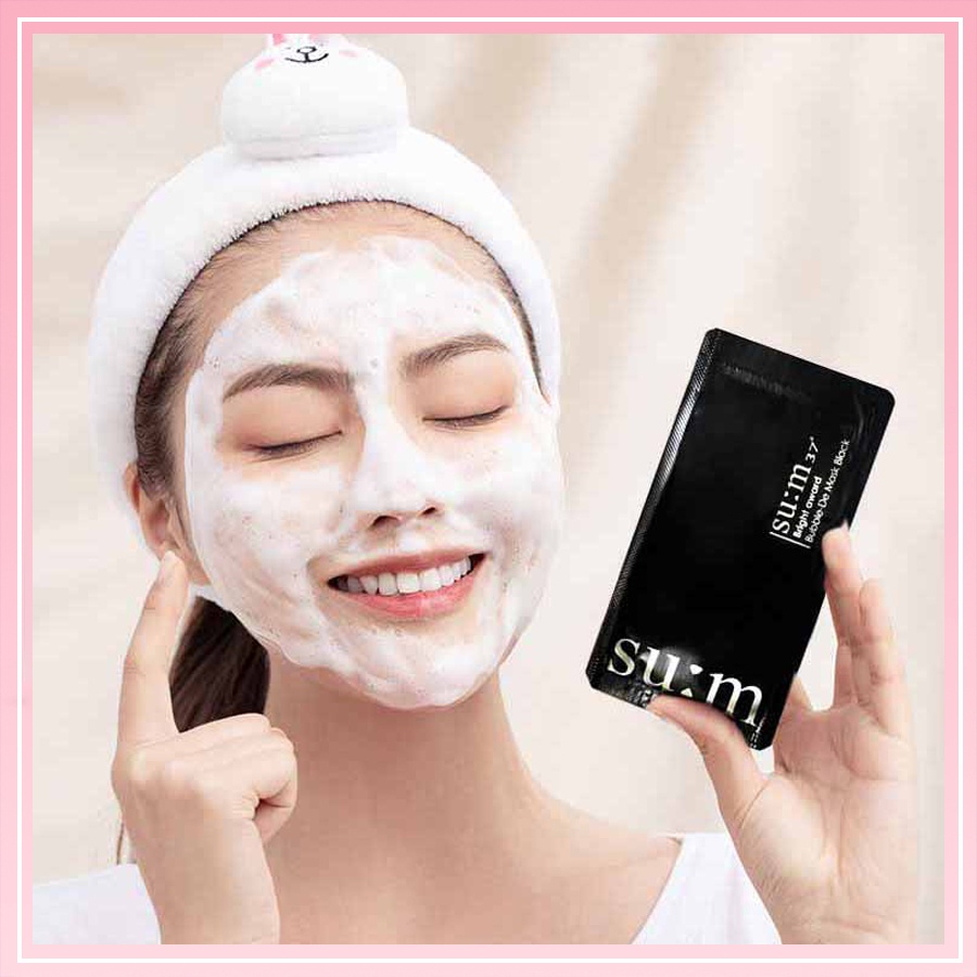 Mặt Nạ Thải Độc Sum 37 Bright Award Bubble De Mask 2ml Hai Màu Đen - Trắng Hàn Quốc