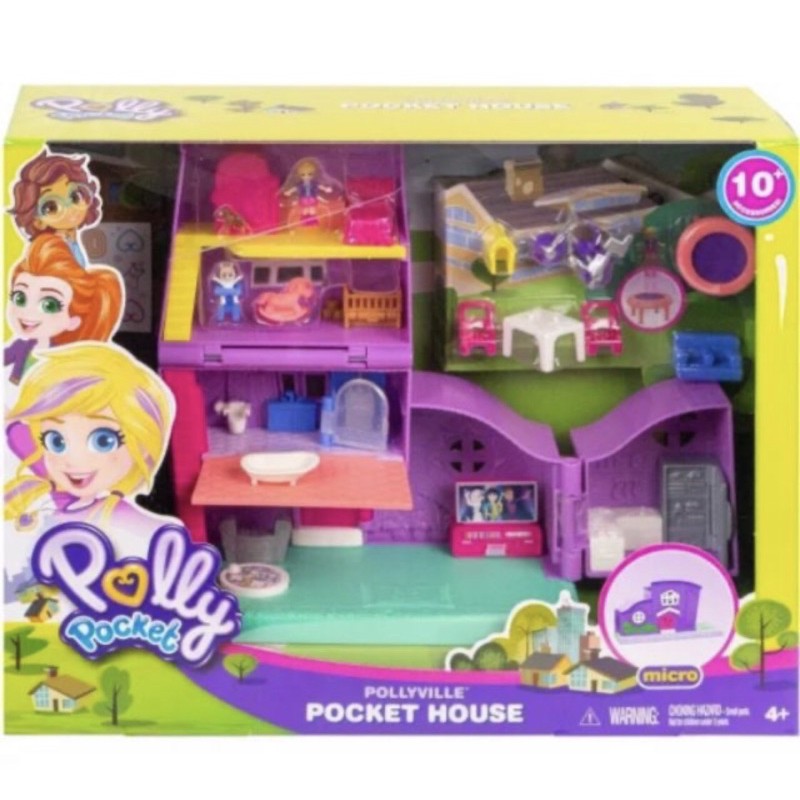 (Hàng sẵn)Bộ ngôi nhà Polly Pocket mini cho bé