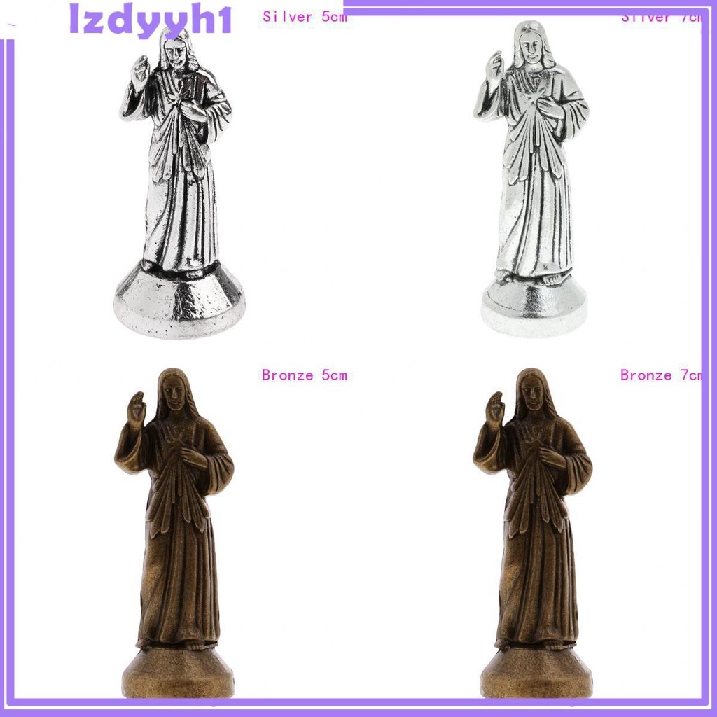 Mô Hình Tượng Chúa Jesus Bằng Hợp Kim Kích Thước 5cm / 7cm