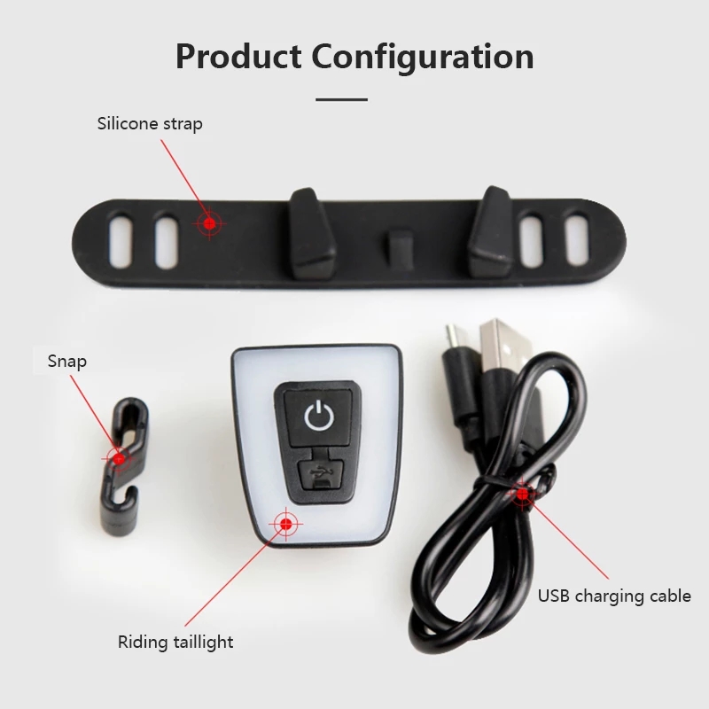 Đèn Led Gắn Đuôi Xe Đạp Chống Thấm Nước Sạc USB Tiện Dụng