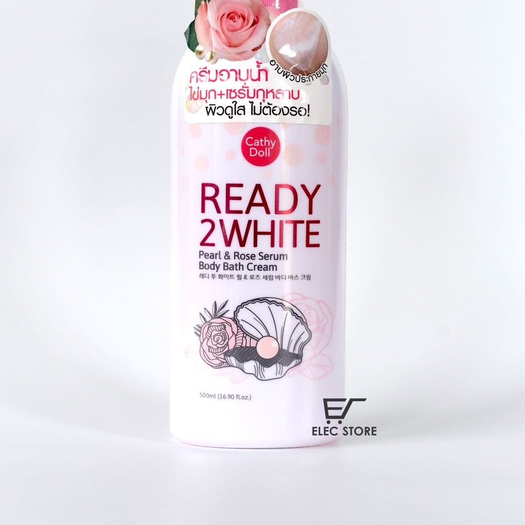 Sữa tắm trắng da tinh chất ngọc trai hoa hồng Ready 2 White Cathy doll 500ml Thái Lan