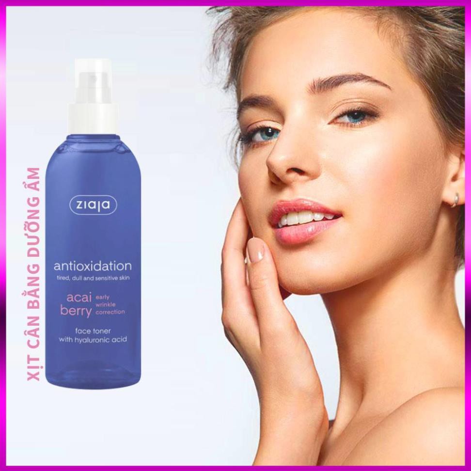 XỊT CÂN BẰNG DƯỠNG ẨM HYALURONIC CHỐNG OXY HÓA – ZIAJA – 200ML