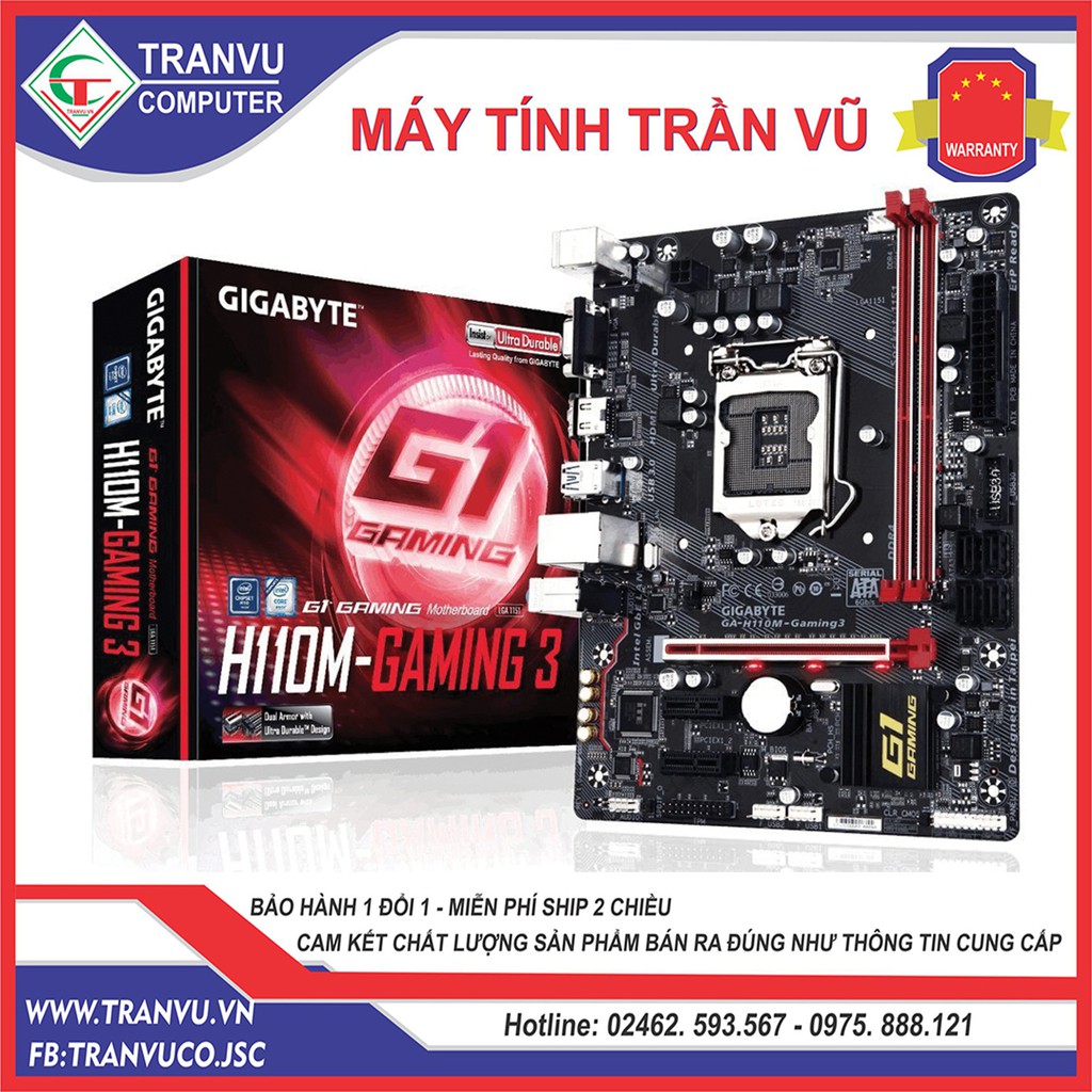 Main Gigabyte H110 Gaming 3 - chuyên game đồ họa cao cấp Like new