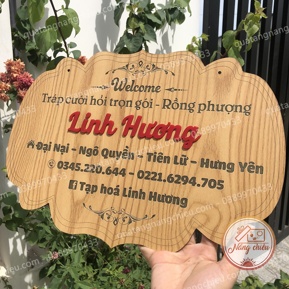 Bảng gỗ treo cửa hàng , treo quán cà phê, quán trà sữa_ Free thiết kế theo yêu cầu