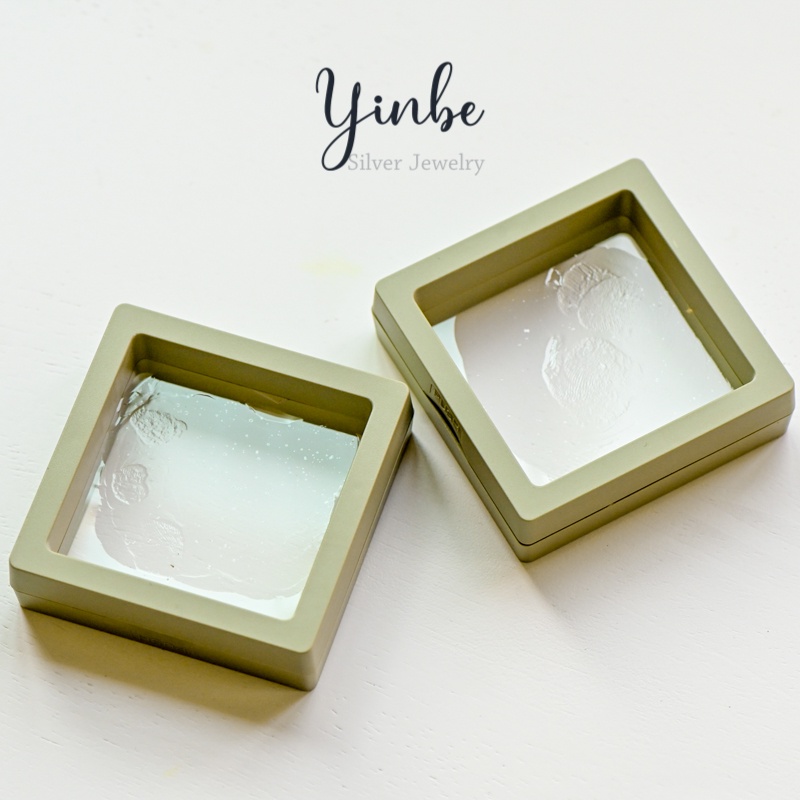 Hộp đựng trang sức, hộp nhựa bảo quản trang sức phụ kiện Yinbe Silver chất liệu nhựa PE trong suốt màu xanh bơ