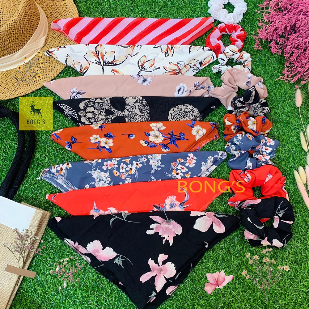 Khăn Turban Banada + Cột Tóc Scrunchies (Ảnh thật shop chụp)