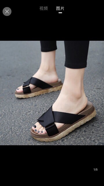 Dép bánh mì quai chéo 20