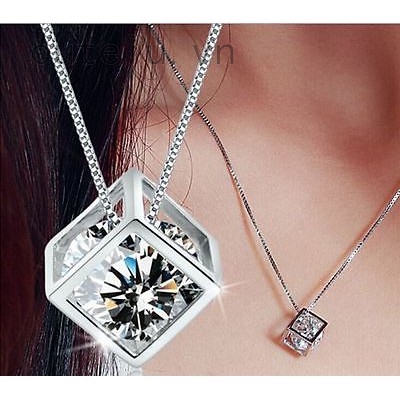Dây Chuyền Mạ Bạc Đính Đá Pha Lê