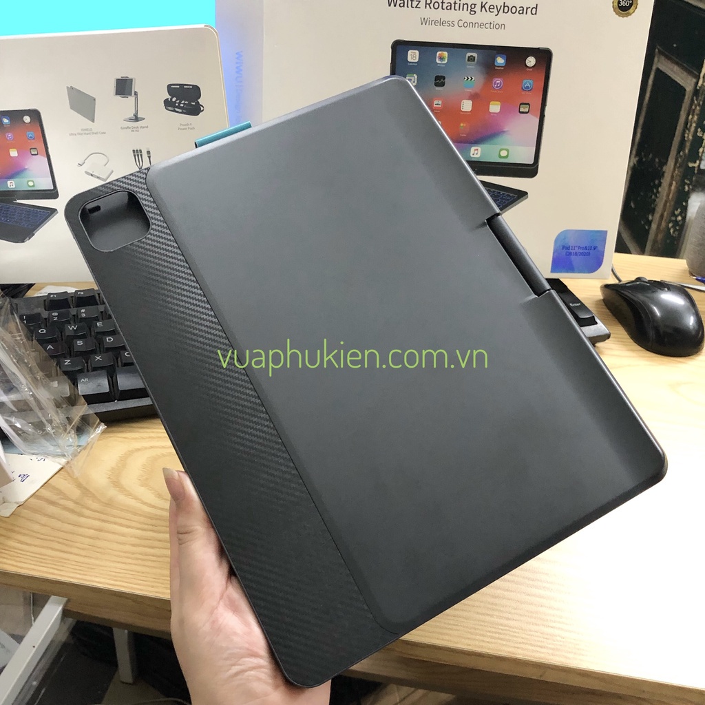 Bao da bàn phím bluetooth WiWu xoay 360 cho iPad Pro 11.0 inch 2018 2020 2021 2022 M1 Air 3 4 5 10.9 10.5 10.2 Gen 7 8 9