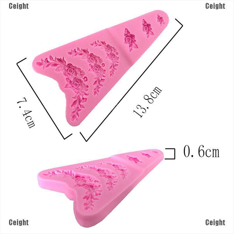 Khuôn Silicone Tạo Hình Hoa Hồng Trang Trí Bánh Cưới