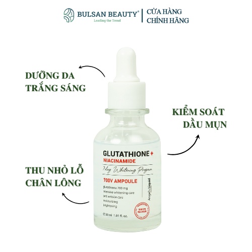 Serum Dưỡng Trắng Se Khít Lỗ Chân Lông Angel's Liquid Glutathione + 5% Niacinamide 7Day Whitening Ampoule 30ml