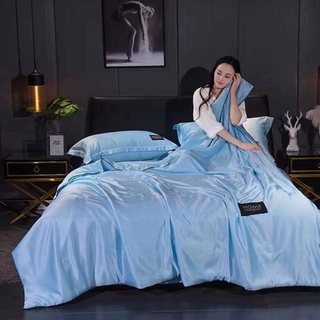 Chăn mùa hè mát mẻ, điều hòa nhiệt độ, lụa băng, chăn mùa hè, phòng ngủ tập thể giường đôi và giường đơn mùa hè mỏng