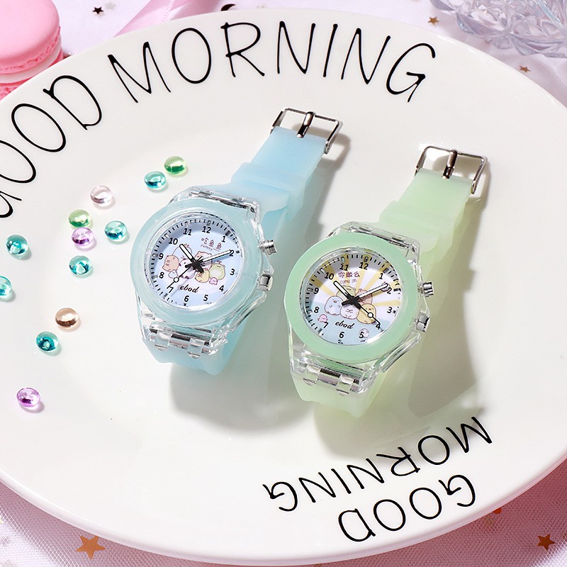 Đồng Hồ Quartz Có Đèn Led Phát Quang Phong Cách Nhật Bản Cho Nam Nữ