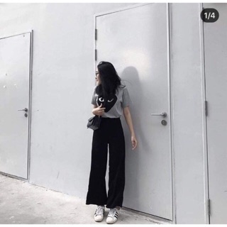 Quần ống rộng culottes cạp cao khoá hông 3 màu hot hit