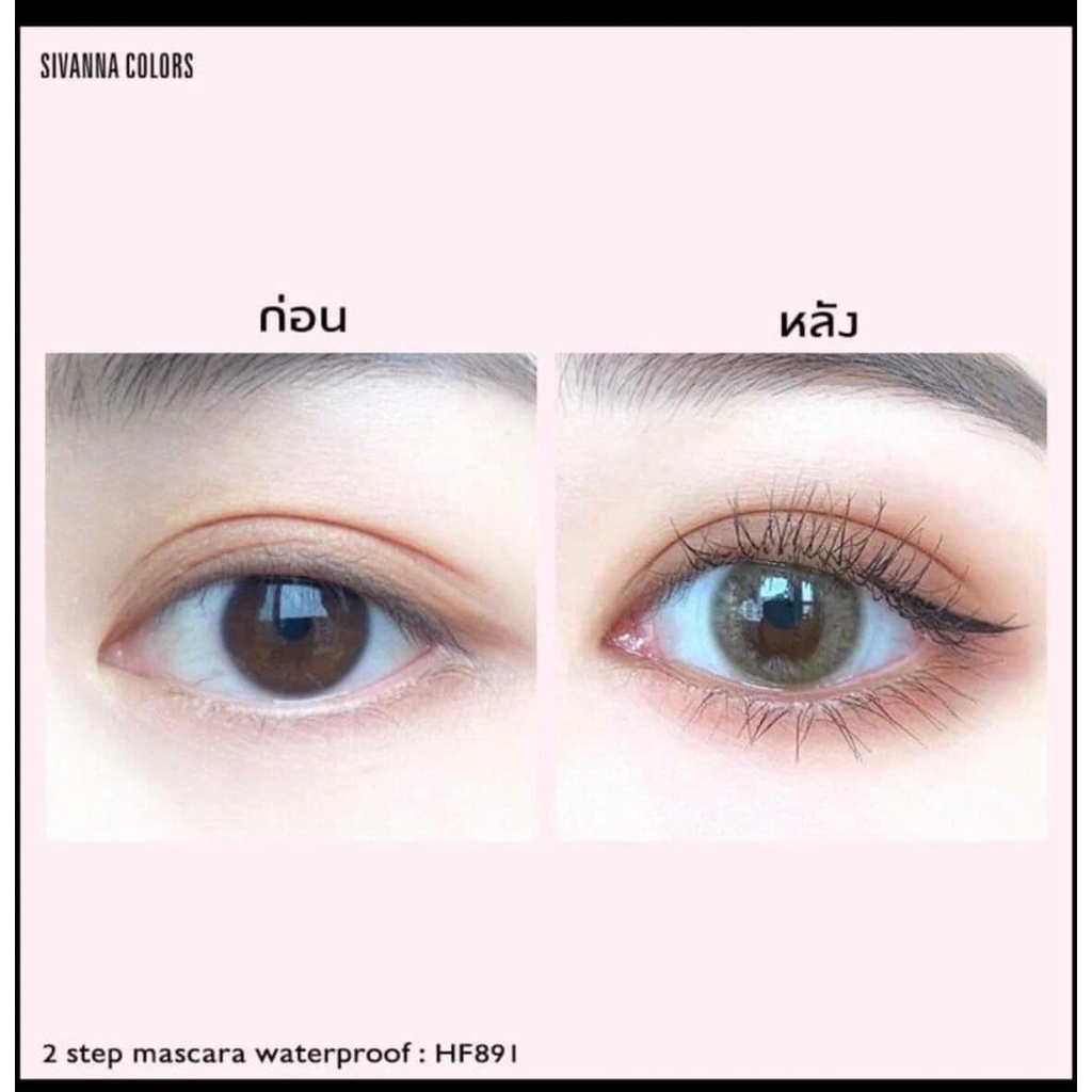 Mascara 6X Sivanna 2 đầu chải mi trên + dưới + kháng nước HF891