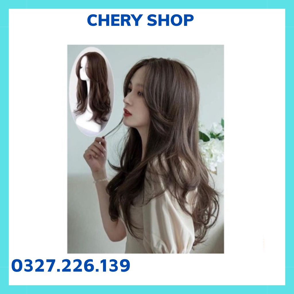 Tóc giả nữ đẹp 💄 FREESHIP 💄 nguyên đầu hai mái bay xoăn dợn sóng mã 1234