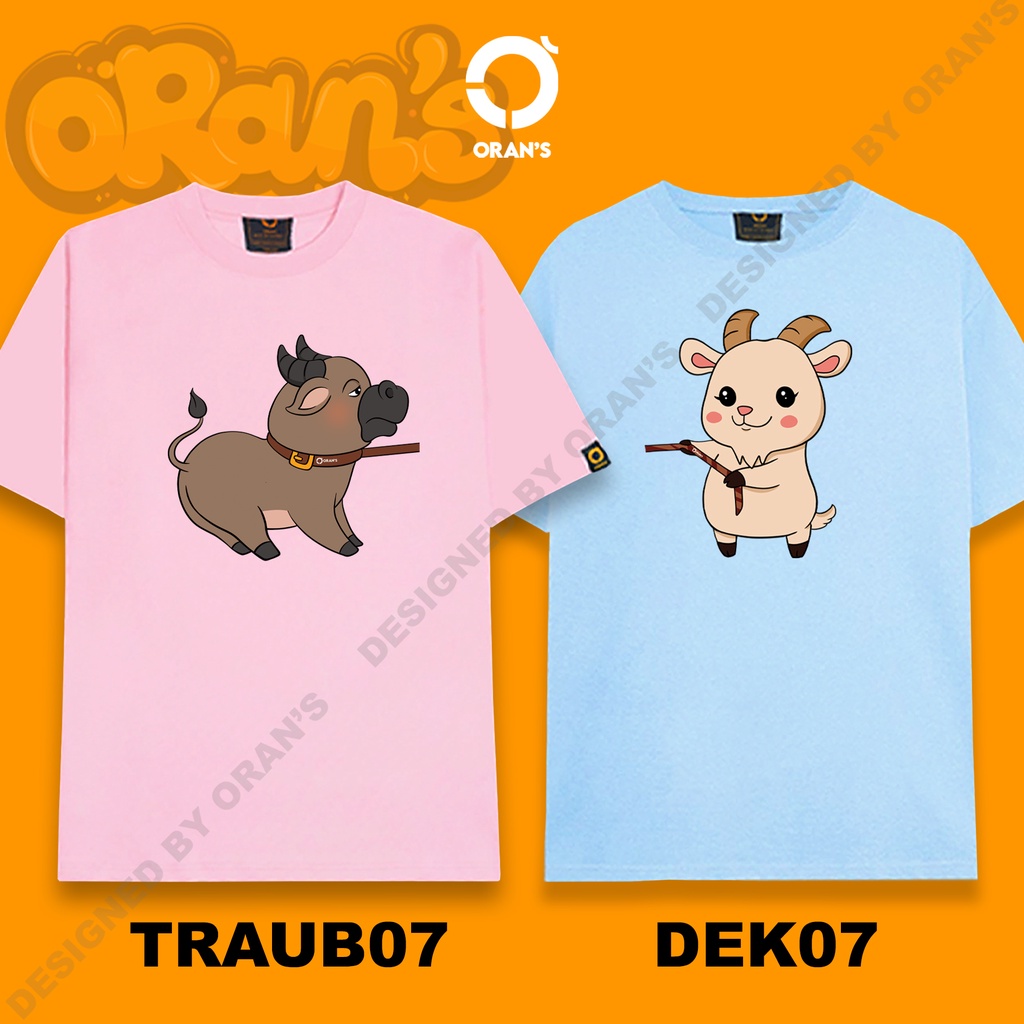 Áo gia đình in hình con dê kéo con trâu 07 tay lỡ Oversize chất COTTON 4C, FULLBOX ORANS COUPLE TEE - ORAN'S