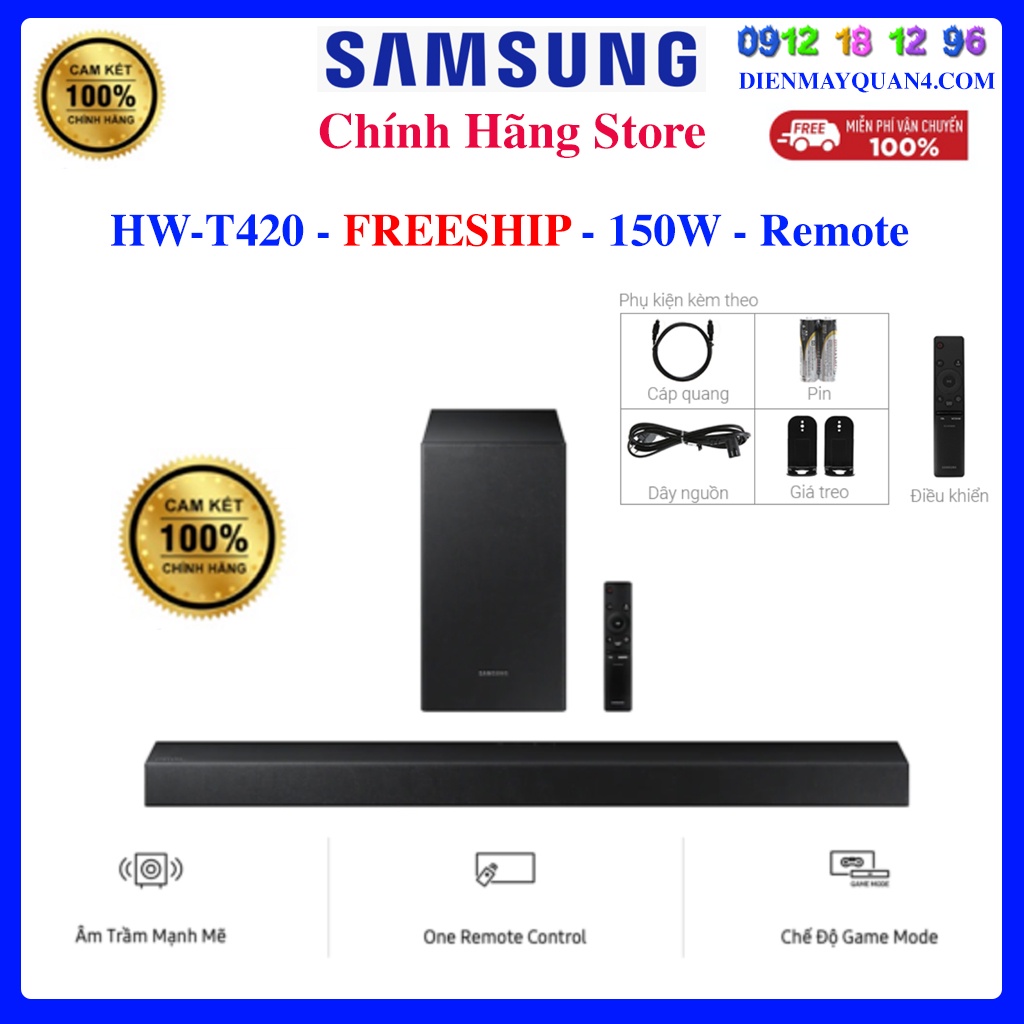 [Mã ELHAMS5 giảm 6% đơn 300K] [HW-T420/XV] - Loa thanh Samsung HW-T420 - chính hãng 12 Tháng