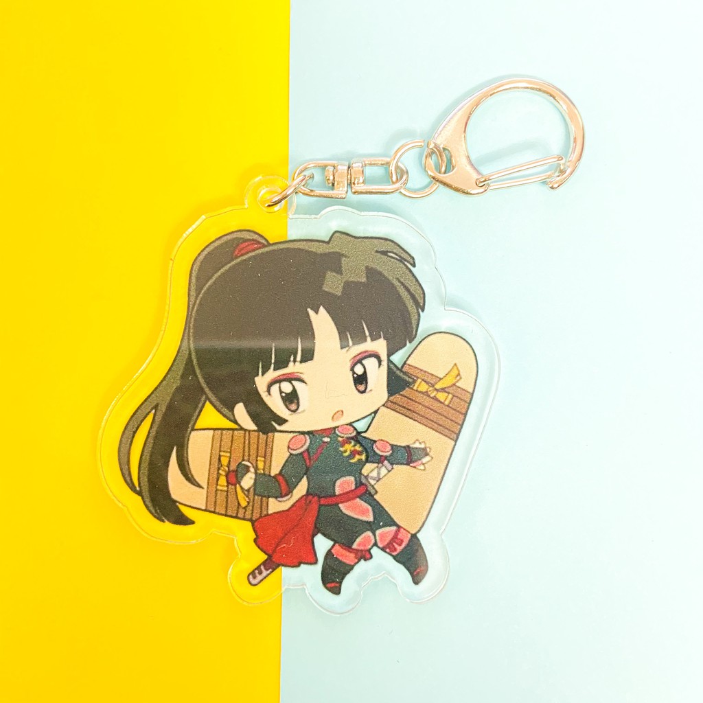 ( Mica trong acrylic ) Móc khóa INUYASHA KHUYỂN DẠ XOA VER TRANG PHỤC quà tặng xinh xắn dễ thương in hình anime chibi