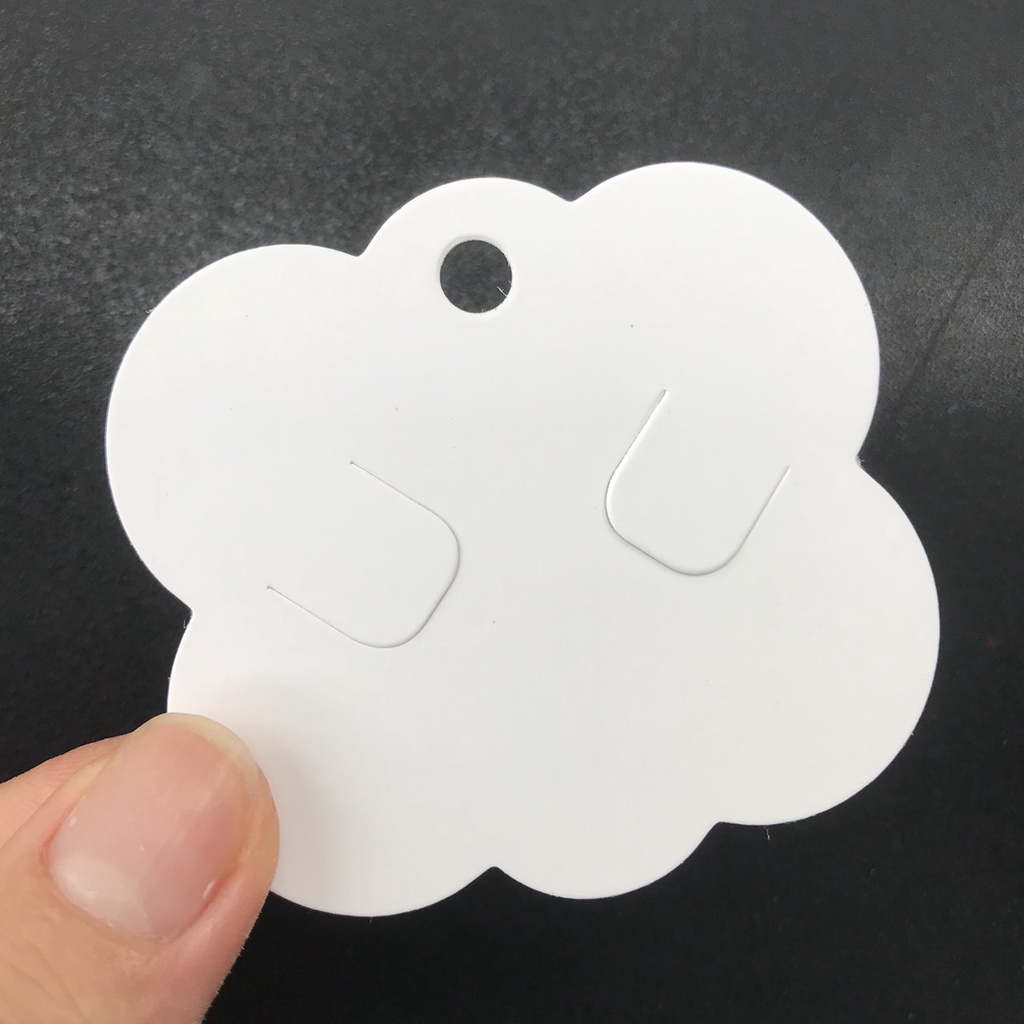 100 bìa cài kẹp tóc, cài áo... - Tem giấy cứng kẹp tóc nhiều mẫu size 6x6cm
