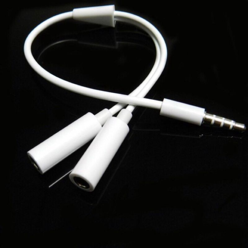 Dây Chia Tai Nghe 1 Ra 2-Dùng Hát Song Ca Loại Tốt bh 3 tháng