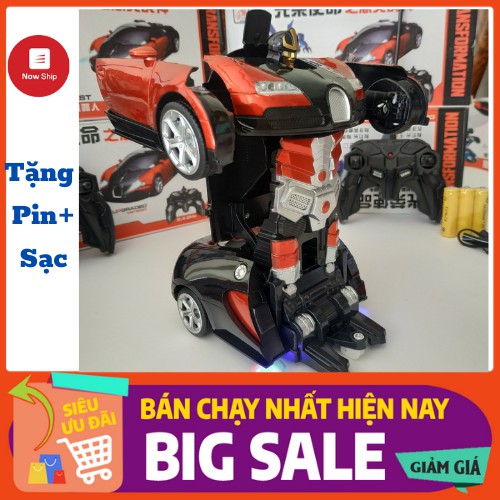 ÔTô Điều Khiển Từ Xa Biến Hình Robot Sử Dụng Pin Sạc