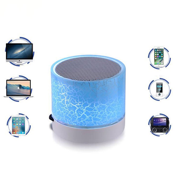 Loa bluetooth A9 hỗ trợ nghe nhạc MP3 thẻ nhớ TF có đèn LED thiết kế vết nứt