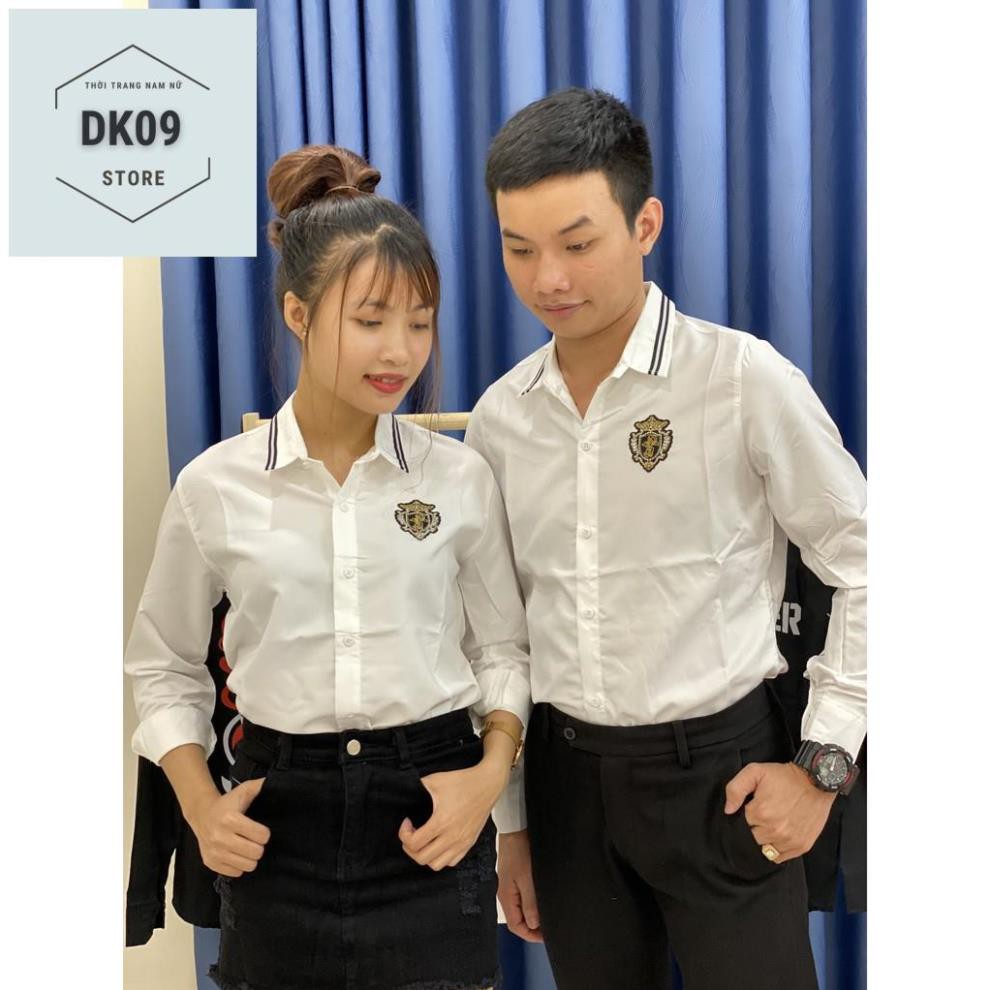 Áo Sơ Mi Dài Tay Cặp Đôi Nam- Nữ In Hình Logo | BigBuy360 - bigbuy360.vn