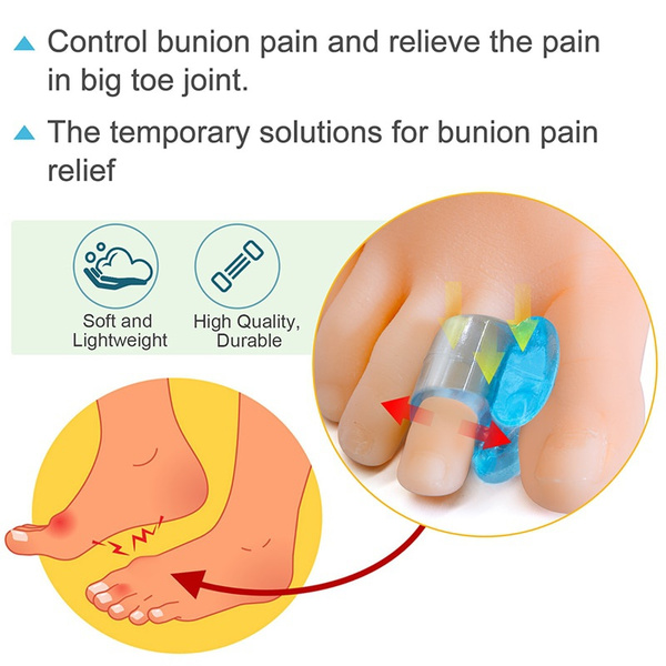 (Hàng Mới Về) Set 2 Dụng Cụ Tách Ngón Chân Bằng Silicon Mềm Giúp Chỉnh Hình Ngón Chân Cái