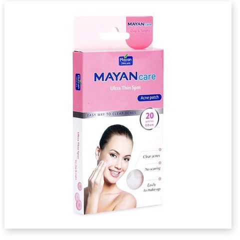 Miếng dán mụn Mayan hộp 20 miếng tặng thêm 4 miếng giá không đổi
