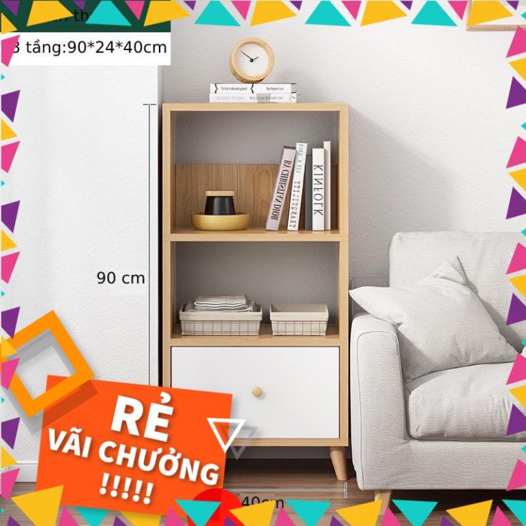 HÀNG LOẠI 1 Decor, Kệ sách gỗ trang trí phong cách bắc âu nhiều tầng, dễ lắp ghép