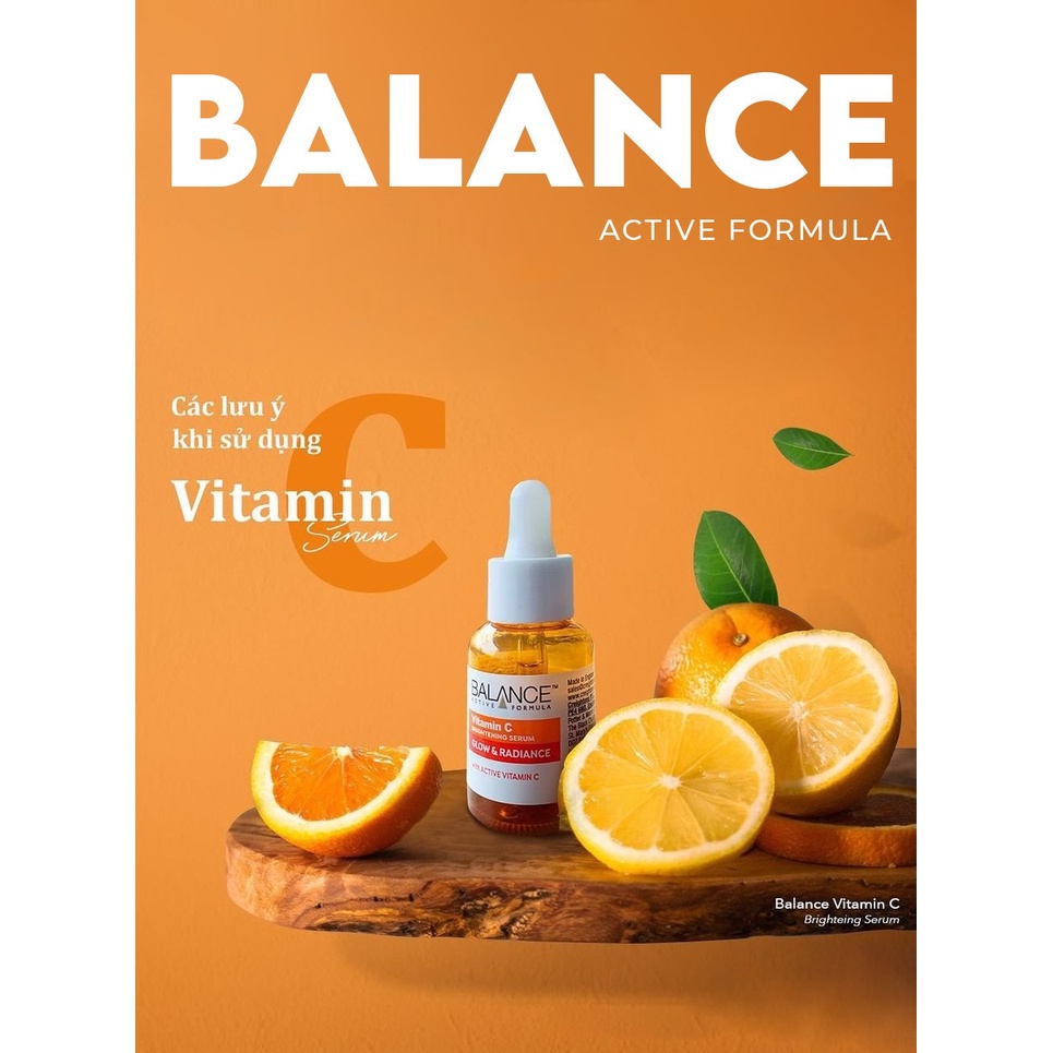 Tinh Chất Serum Làm Sáng Da Vitamin C Balance Active Formula Brightening Glow &amp; Radiance 30ml