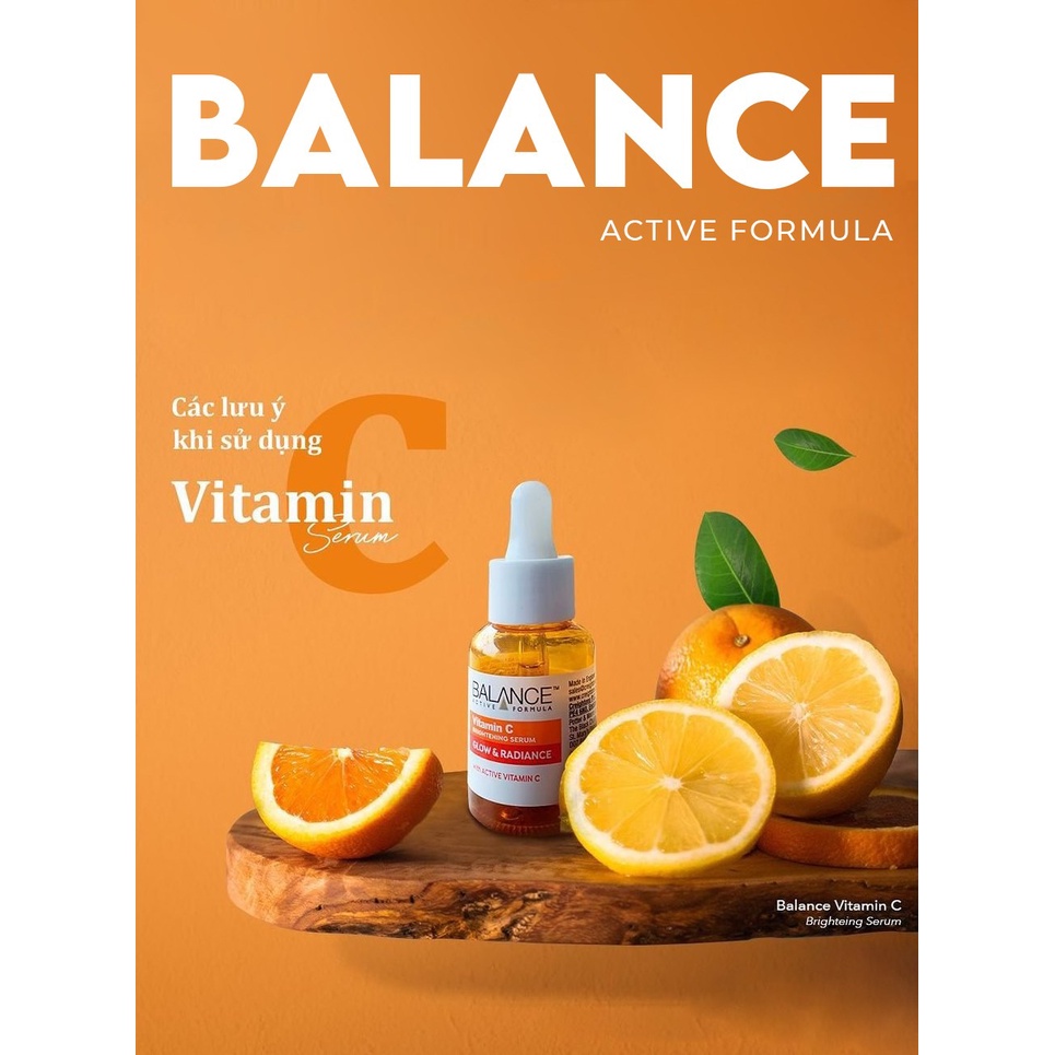 Tinh Chất Serum Làm Sáng Da Vitamin C Balance Active Formula Brightening Glow & Radiance 30ml