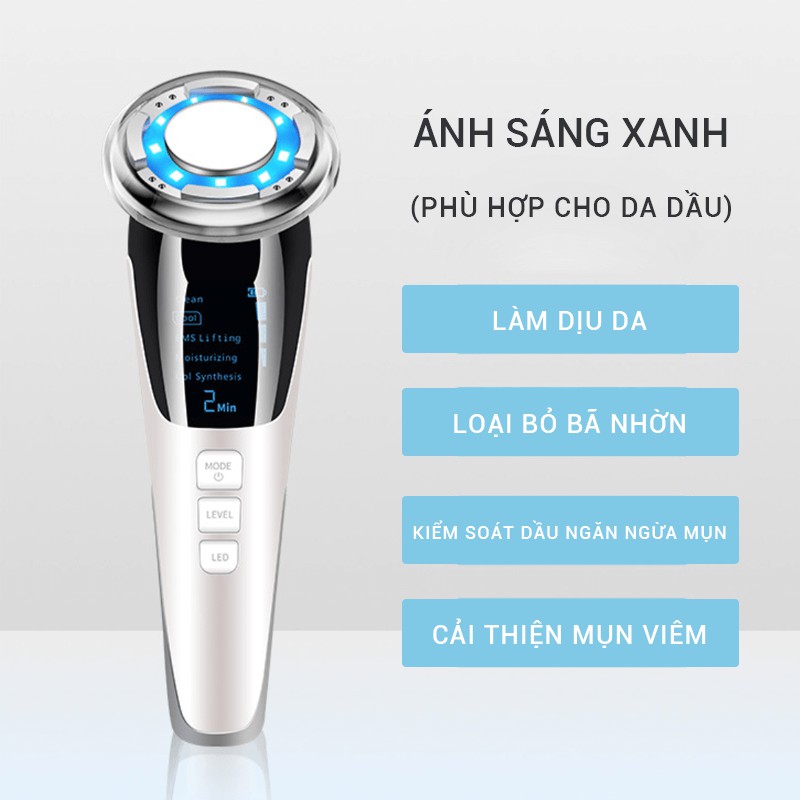 Máy massage mặt nóng lạnh ems dụng cụ làm đẹp trẻ hóa da nâng cơ mặt Búa Điện Di Nóng Lạnh Đa Chức Năng 2020