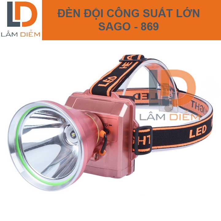 ĐÈN PIN SẠC ĐỘI ĐẦU LED PHA CÔNG SUẤT LỚN PIN LITHIUM